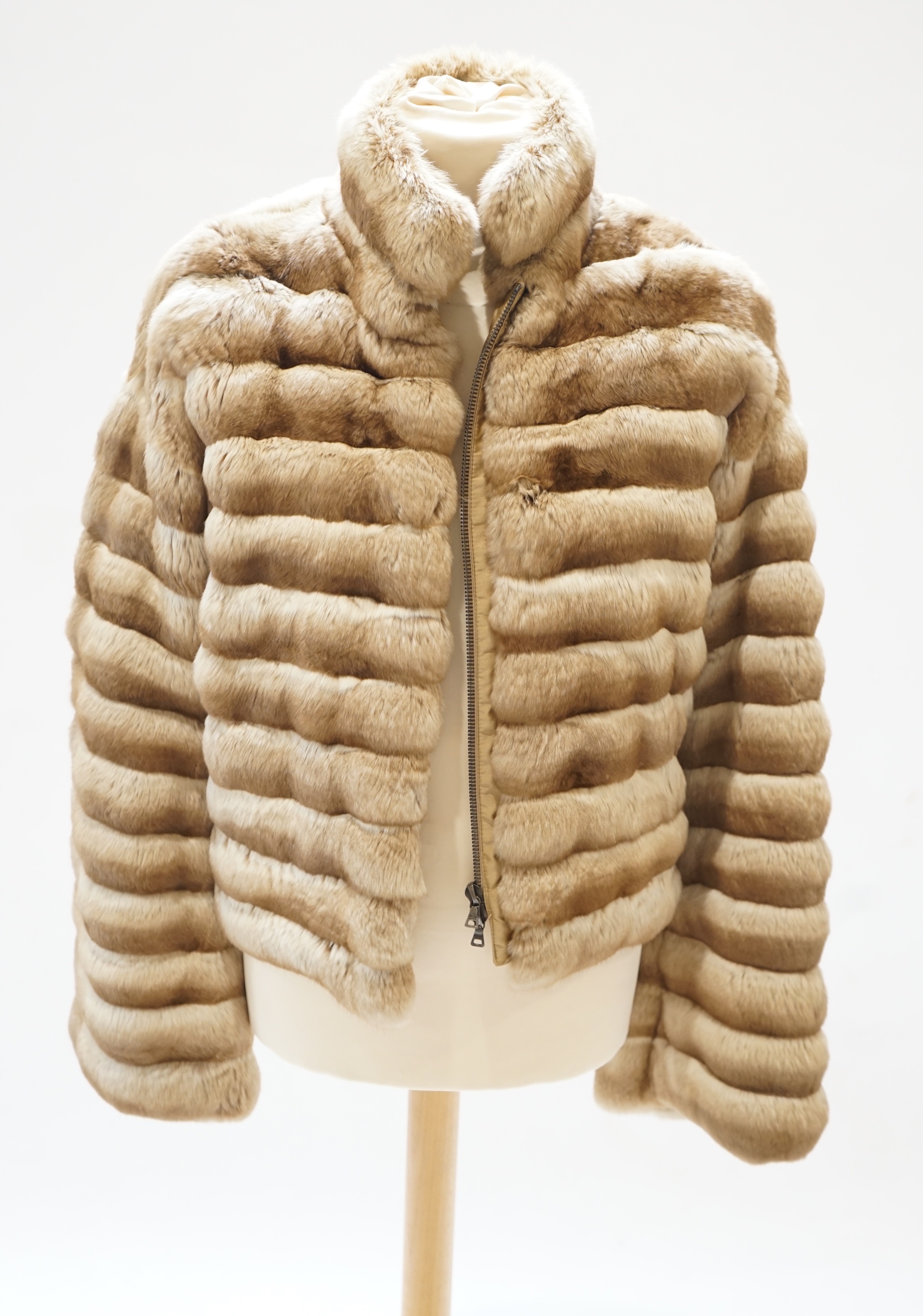 A ladies Prada chinchilla fur jacket, circa 2002, Italian size 44